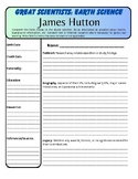 Great Scientists Biography Worksheets: Earth Science (25 F