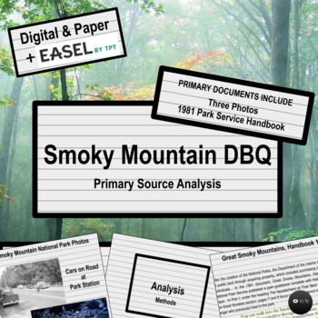 Preview of Great Smoky Mountain National Park DBQ Primary Source Analysis