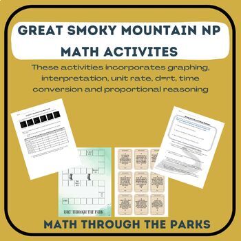 Preview of Great Smoky Mountain NP Math Activity: Rate, D=RT, Proportional Reasoning