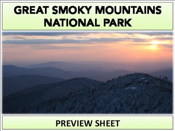 Preview of Great Smoky Mountains National Park : Project Materials
