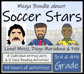 Preview of Great Soccer Players Mega Bundle of Activities | 3rd Grade & 4th Grade