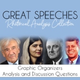 Great Speeches: Rhetorical Analysis Collection (Growing Bundle)