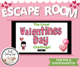 Great Valentine's Day Challenge Escape Room for Pre-K and 