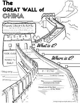 Great Wall of China Doodle Notes by Living Loving Learning As We Go Store