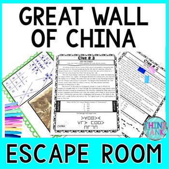 Preview of Great Wall of China ESCAPE ROOM - Reading Comprehension - Ancient China