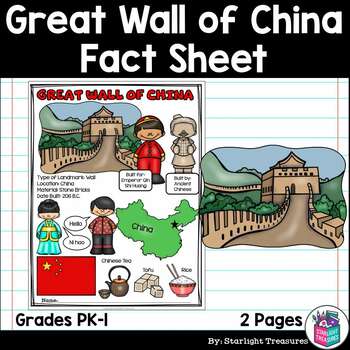 great wall of china map for kids