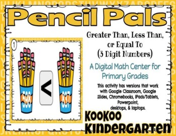 Preview of Greater Than, Less Than, Equal To (3 Digit)-Google Classroom & Distance Learning