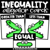 Greater Than Less Than Equal To Alligator Poster Cards