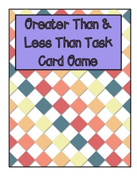 Preview of Greater Than, Less Than & Equal To Card Game