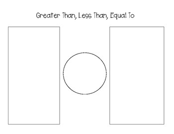 Preview of Greater Than, Less Than, Equal To Organizer