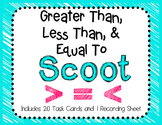 Greater Than, Less Than, Equal To SCOOT Game/Task Cards