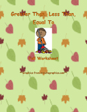 Greater Than, Less Than, Equal To Worksheet: Fall Edition