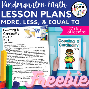 Preview of Greater Than, Less Than, Equal to Math Lesson Plans | Kindergarten Curriculum