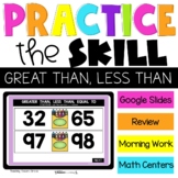 Greater Than Less Than Google Slides 2nd Grade Digital Task Card