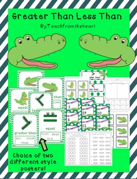 Preview of Greater Than Less Than Math Center