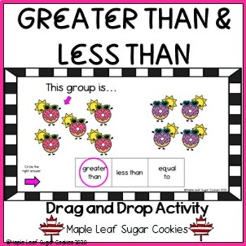 Preview of Greater Than & Less Than - Math - Google Slides - Drag and Drop Activity