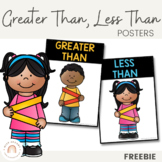 Greater Than, Less Than Posters - FREE