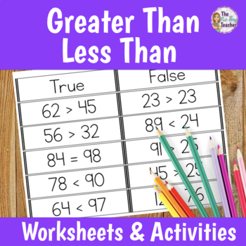 numbers grade for math worksheets comparing 1 Than Than and Worksheets by Centers Less Greater First