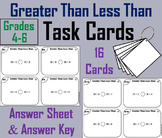 Greater Than Less Than Equal To Task Cards Activity 4th 5t