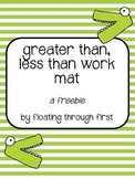 Greater Than, Less Than Work Mat and Game