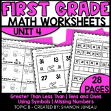 Greater Than Less Than Worksheets | Place Value 1st Grade Math