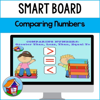 Preview of Comparing Numbers (Greater Than, Less  Than, or Equal To) Smart Board™ Activity