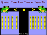 Greater Than Less Than or Equal To With Base 10 Blocks 10s