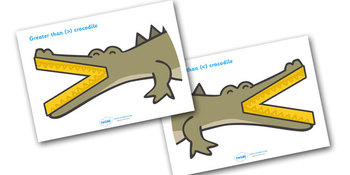 Greater and Less than Crocodiles by Twinkl Printable Resources | TpT