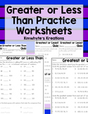 Greater or Less Than Practice Worksheets