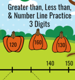 Greater than & Less than 3-Digit Numbers Pumpkins Boom Cards