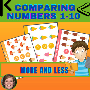 Preview of Greater than Less than/ Comparing numbers from 1-10/ More or Less