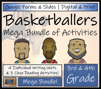 Preview of Basketball Reading & Writing Mega Bundle | Digital & Print | 3rd & 4th Grade