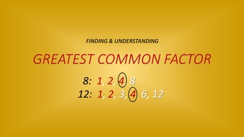 Preview of Greatest Common Factor