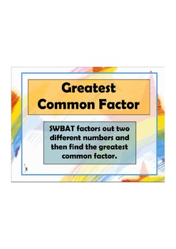 Preview of Greatest Common Factor ActivInspire Flipchart