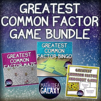 Preview of Greatest Common Factor Activity Bundle