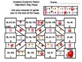 Greatest Common Factor Activity: Valentine's Day Math Maze