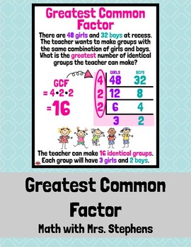 Greatest Common Factor Anchor Chart