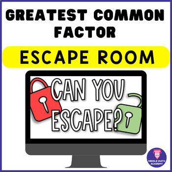 Preview of Greatest Common Factor | Digital Escape Room: Self-Checking Game