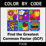 Greatest Common Factor (GCF) - Color by Code / Coloring Pa