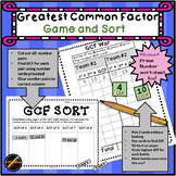 Greatest Common Factor (GCF) Game and Sort