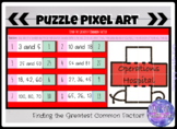 Greatest Common Factor (GCF) Puzzle Pixel Art Activity