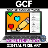 Greatest Common Factor GCF Valentines Digital Pixel Art