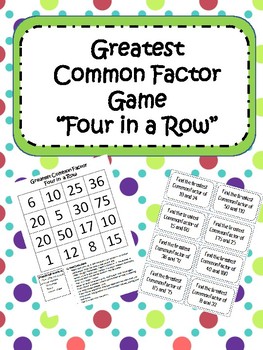 greatest common factor dice game