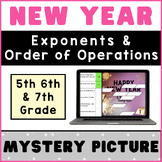 GCF & LCM ⭐ Happy New Years ⭐ Math Mystery Picture Digital