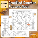 Greatest Common Factor Maze | Math | Grades 4-6