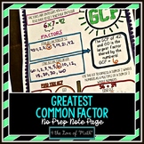 Greatest Common Factor No Prep Note Page