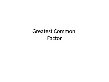 Greatest Common Factor Powerpoint by School Store | TpT