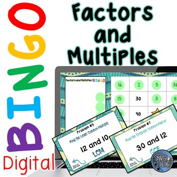 Greatest Common Factor And Least Common Multiple Digital Bingo Game