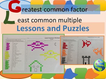 Preview of Greatest Common Factor and Least Common Multiple Lessons and Puzzles