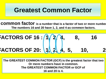 Greatest Common Factor for Visual Learners by Rebecca Fortner | TPT